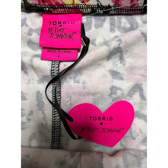 Torrid X Betsey Johnson Floral Graffiti Pencil Skirt (NWT) - Size 1 - Picture 4 of 9